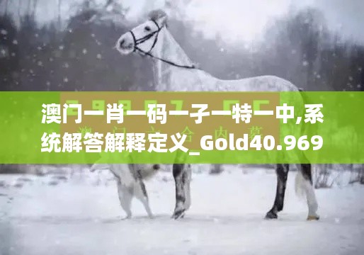 澳门一肖一码一孑一特一中,系统解答解释定义_Gold40.969