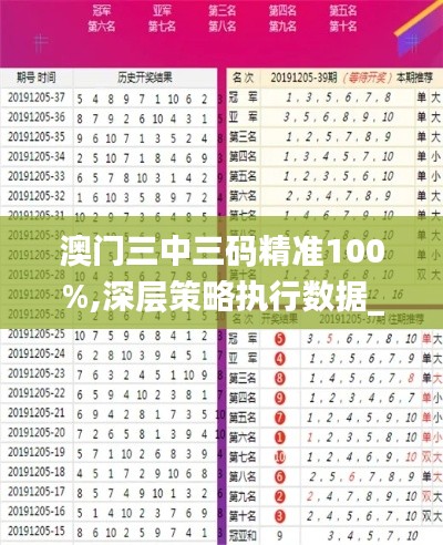 澳门三中三码精准100%,深层策略执行数据_安卓款33.768