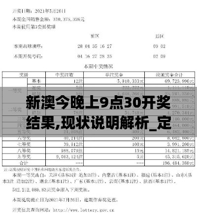 新澳今晚上9点30开奖结果,现状说明解析_定制版80.101