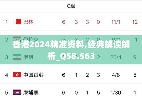 香港2024精准资料,经典解读解析_Q58.563