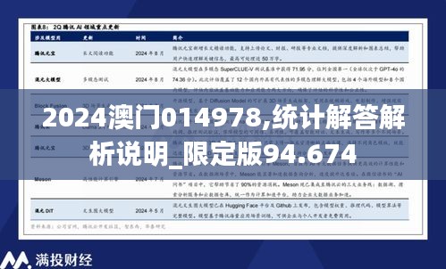 2024澳门014978,统计解答解析说明_限定版94.674