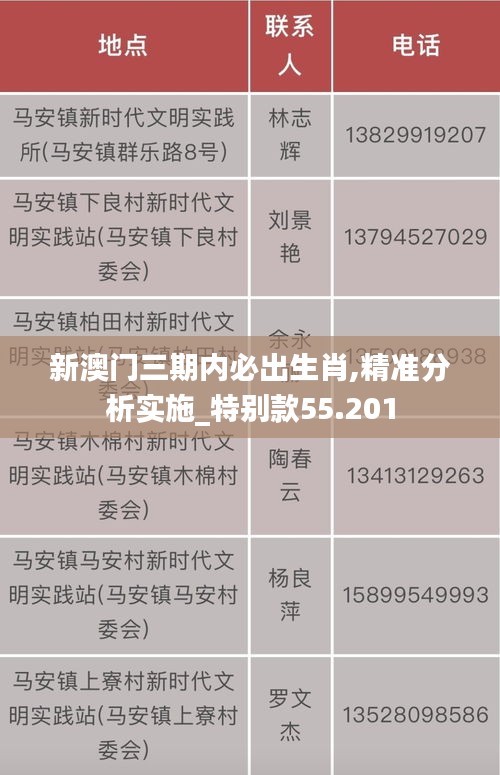 新澳门三期内必出生肖,精准分析实施_特别款55.201