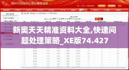 新奥天天精准资料大全,快速问题处理策略_XE版74.427