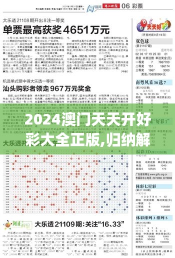 2024澳门天天开好彩大全正版,归纳解答解释落实_LP版20.875