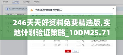 246天天好资料免费精选版,实地计划验证策略_10DM25.711