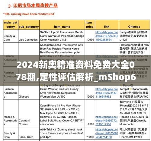 2024新奥精准资料免费大全078期,定性评估解析_mShop66.298-8