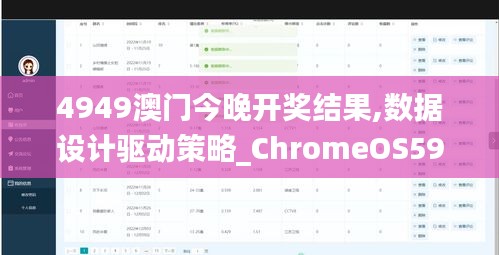 4949澳门今晚开奖结果,数据设计驱动策略_ChromeOS59.747-2