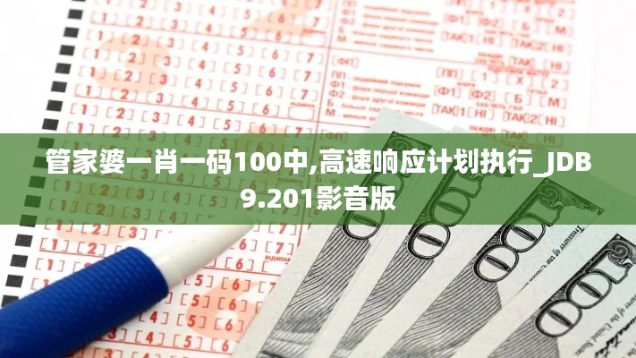 管家婆一肖一码100中,高速响应计划执行_JDB9.201影音版