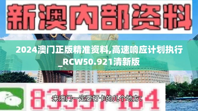 2024澳门正版精准资料,高速响应计划执行_RCW50.921清新版