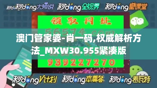 澳门管家婆-肖一码,权威解析方法_MXW30.955紧凑版