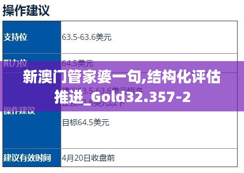 新澳门管家婆一句,结构化评估推进_Gold32.357-2