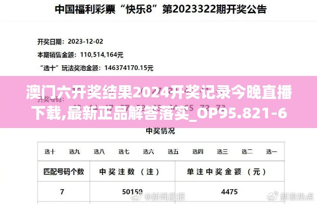 澳门六开奖结果2024开奖记录今晚直播下载,最新正品解答落实_OP95.821-6