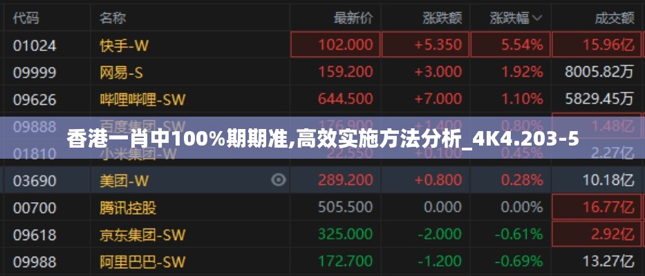 香港一肖中100%期期准,高效实施方法分析_4K4.203-5