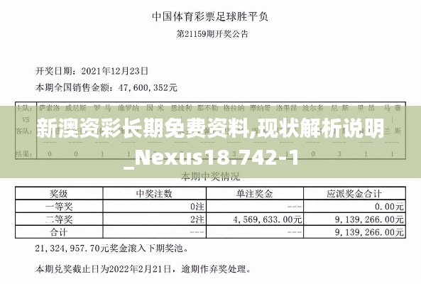 新澳资彩长期免费资料,现状解析说明_Nexus18.742-1