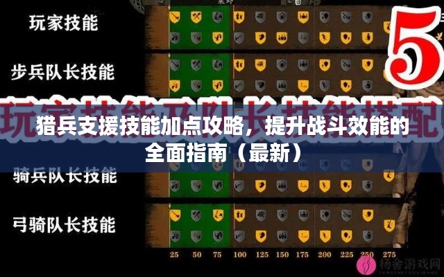 猎兵支援技能加点攻略，提升战斗效能的全面指南（最新）