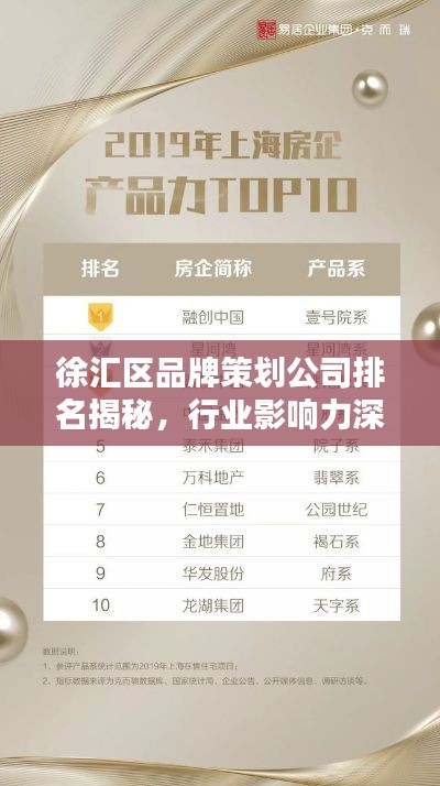 徐汇区品牌策划公司排名揭秘，行业影响力深度解析