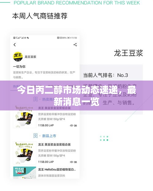 今日丙二醇市场动态速递，最新消息一览