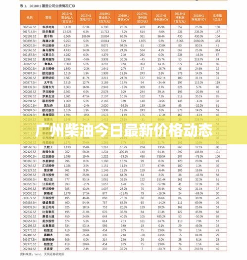 广州柴油今日最新价格动态