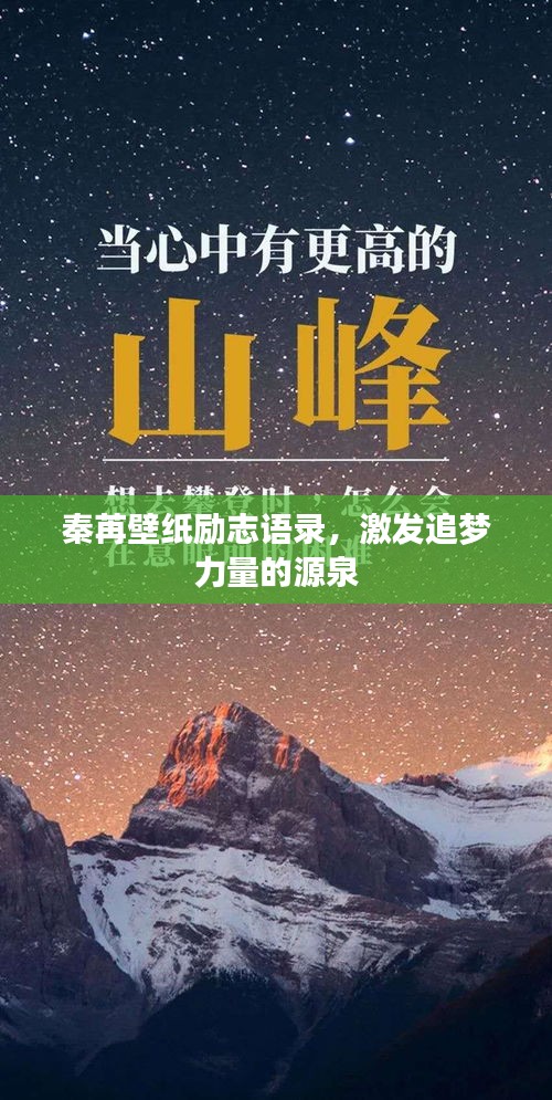 秦苒壁纸励志语录，激发追梦力量的源泉